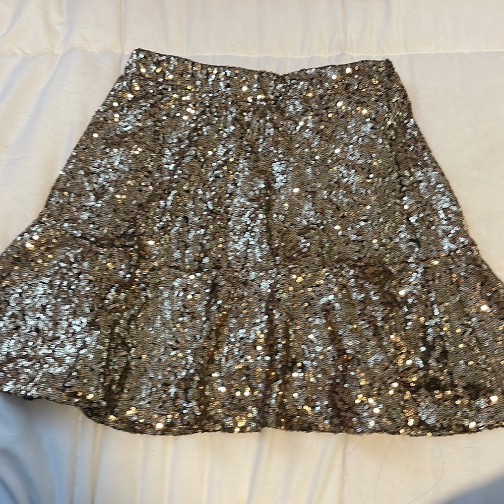 Gold sequin skirt